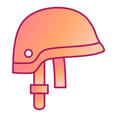 Kask ikonu. Beyaz arkaplanda izole edilmiş web tasarımı için itfaiyeci vektör simgelerinin karikatürü