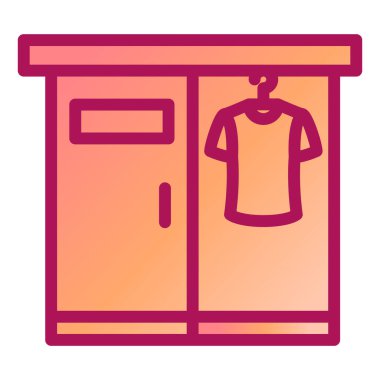 çamaşır vektörü ince çizgi simgesi