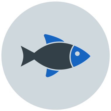 Balık. Web simgesi basit illüstrasyon