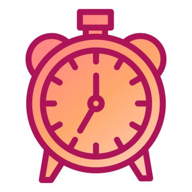 Alarm saati modern simge vektör çizimi 