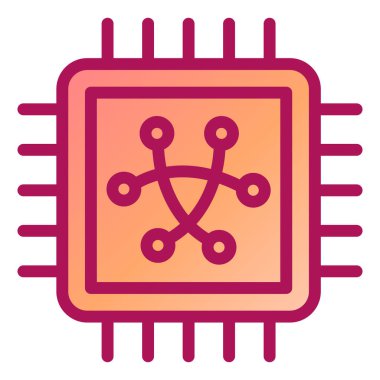 İşlemci. Web simgesi basit illüstrasyon