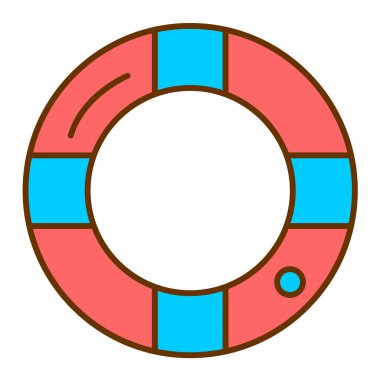 Bir can simidinin vektör illüstrasyonu