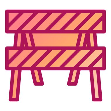 inşaat bariyeri vektör illüstrasyonu