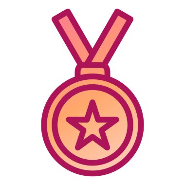 Madalya. Web simgesi basit illüstrasyon