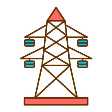 Elektrik ve enerji ikonunun vektör illüstrasyonu