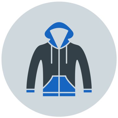 Kapüşonlu. Web simgesi basit illüstrasyon