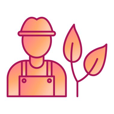 Bitki vektör illüstrasyon tasarımı ile bahçıvan