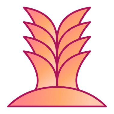 Yaprakları ve çiçek vektör çizimi olan güzel tropikal bitki