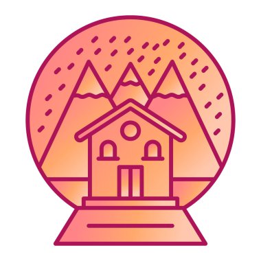 Kar ve kış manzarası çizimi olan Noel ağacı