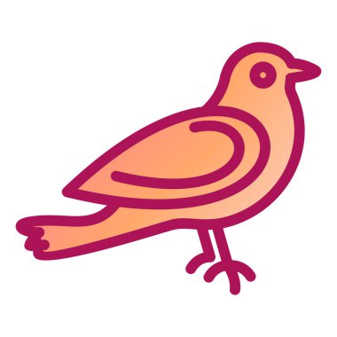 şirin kuş simgesi vektör illüstrasyon tasarımı