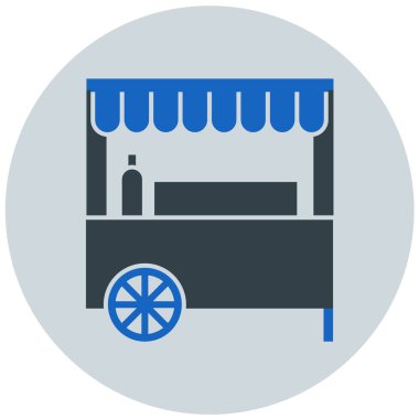 Gıda Kamyonu Modern ikon vektör illüstrasyonu 