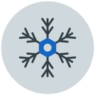 Kar tanesi. Web simgesi basit illüstrasyon