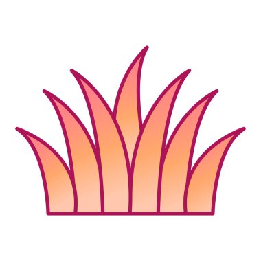 Yaprakları ve çiçekleri olan güzel tropikal bitki vektör çizimi