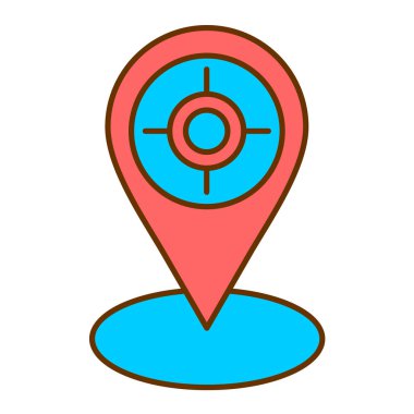 gps konum simgesi vektör çizimi