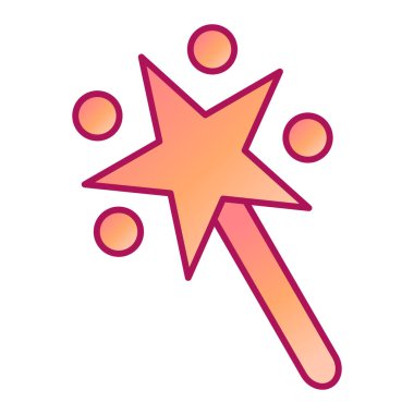 Sihirli değnek ve modern ikon vektör çizimi 