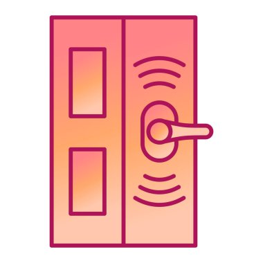 Kırmızı ve beyaz kapının vektör çizimi