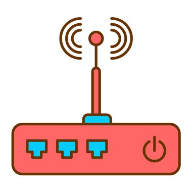 router simgesi vektör illüstrasyonu