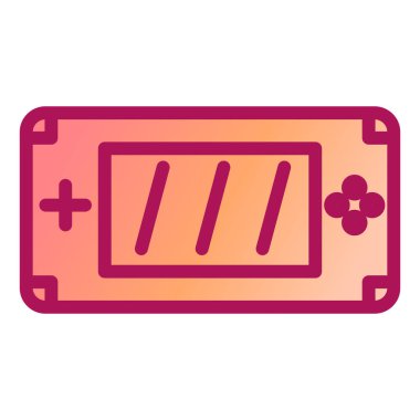 oyun konsolu simgesi. Web için pil vektör simgelerinin özet çizimi