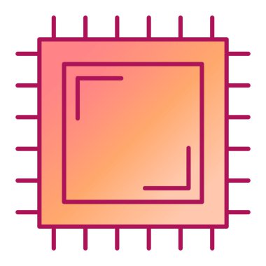 İşlemci. Web simgesi basit illüstrasyon