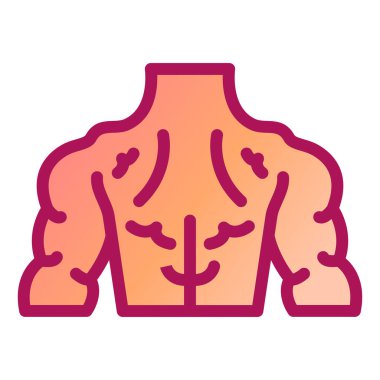 İnsan vücut simgesi vektörü. İnce çizgi işareti. izole edilmiş sınır sembolü çizimi