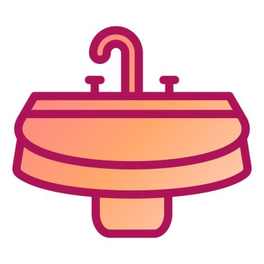 Banyo. Web simgesi basit illüstrasyon