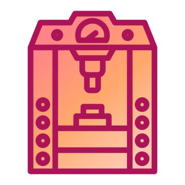 - Makine. Web simgesi basit illüstrasyon