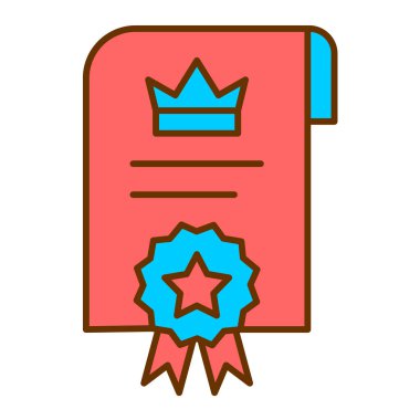 Sertifika modern ikon vektör illüstrasyonu 