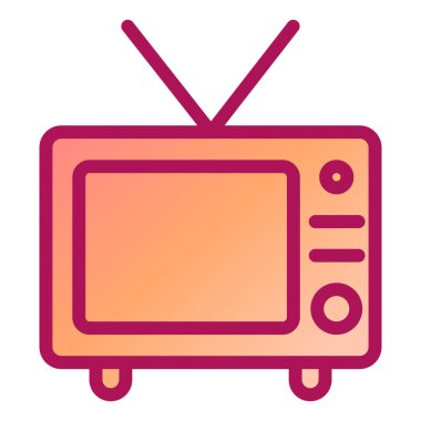 Televizyon. Web simgesi basit illüstrasyon
