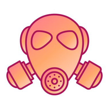 koruyucu yüz maskeli maske ve gaz vektör simgesi