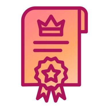 Sertifika modern ikon vektör illüstrasyonu 