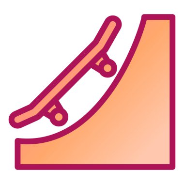 Kaykay. Web simgesi basit illüstrasyon