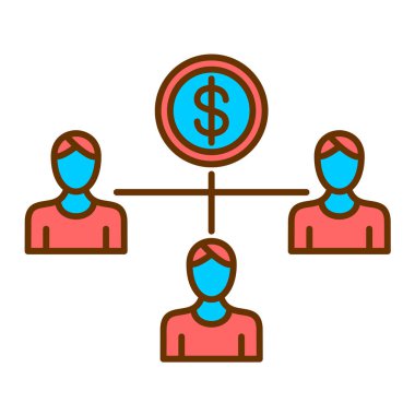 İş ve finans sektörü simgesi. vektör illüstrasyonu