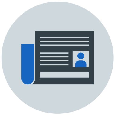 Gazete. Web simgesi basit illüstrasyon