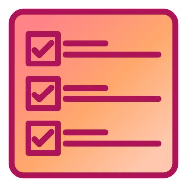 Kontrol listesi. Web simgesi basit illüstrasyon