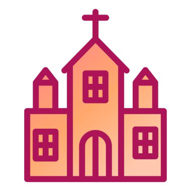 Kiliseye. Web simgesi basit tasarım