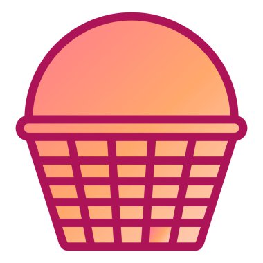 Sepet. Web simgesi basit illüstrasyon