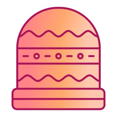 Kremalı kek ve waffle koni vektör çizimi tasarımı