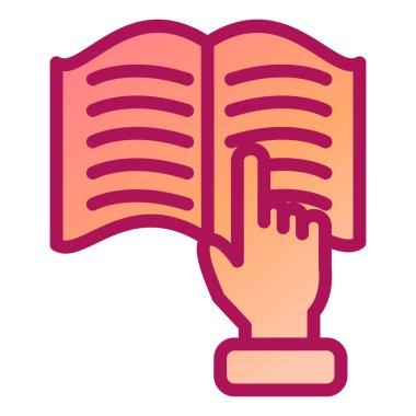 Kitap. Web simgesi basit illüstrasyon