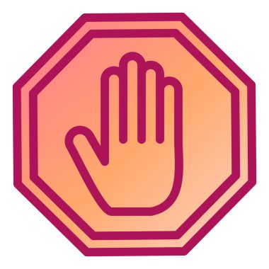 Kes şunu. Web simgesi basit illüstrasyon