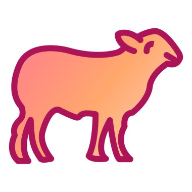 koyun vektör düz simge