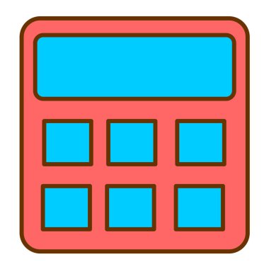 hesap makinesi simgesi vektör illüstrasyonu