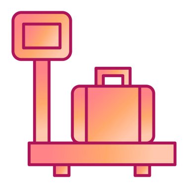 bavul ikonu vektör illüstrasyonu