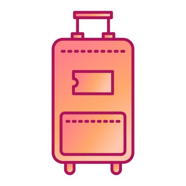 bavul ikonu vektör illüstrasyonu