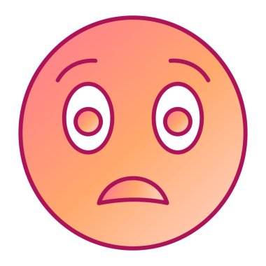 Ağlayan yüz simgesi ikon vektör illüstrasyonu