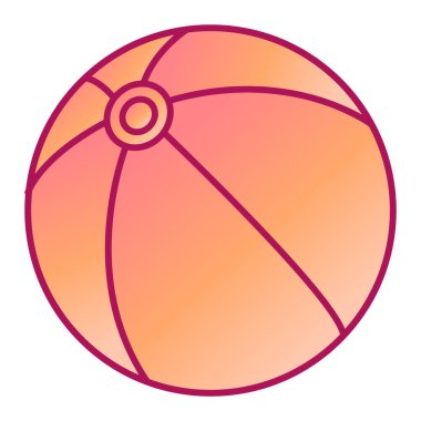 Plaj topu ikonu. Web için voleybol vektör simgelerinin özet çizimi