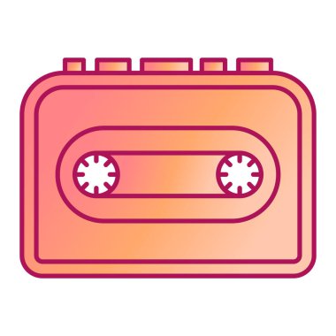 kaset modern simge vektör illüstrasyonu 