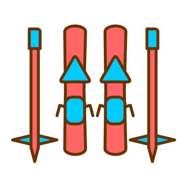 Renkli oyun alanı simgesinin vektör çizimi