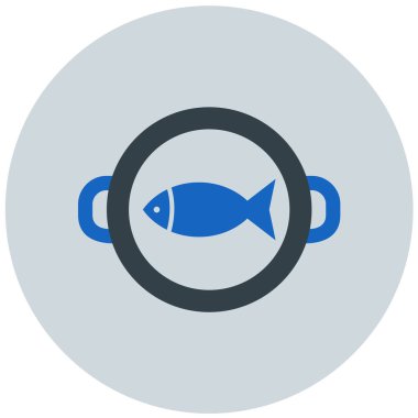 Balık. Web simgesi basit illüstrasyon