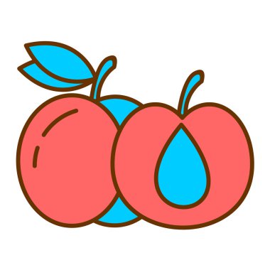 meyve Web simgesi vektör illüstrasyonu 