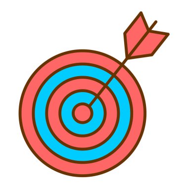 ok simgesi vektör illüstrasyon tasarımı olan hedef